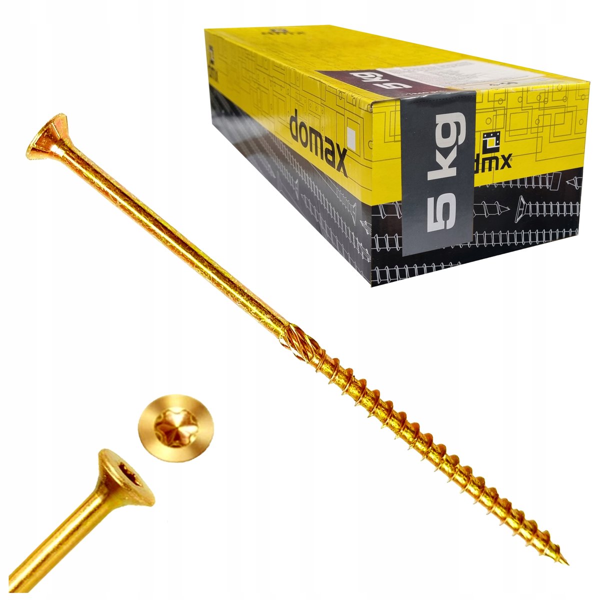 Domax Timmerwerk Conische Schroeven 5x100mm TX25 - 5kg