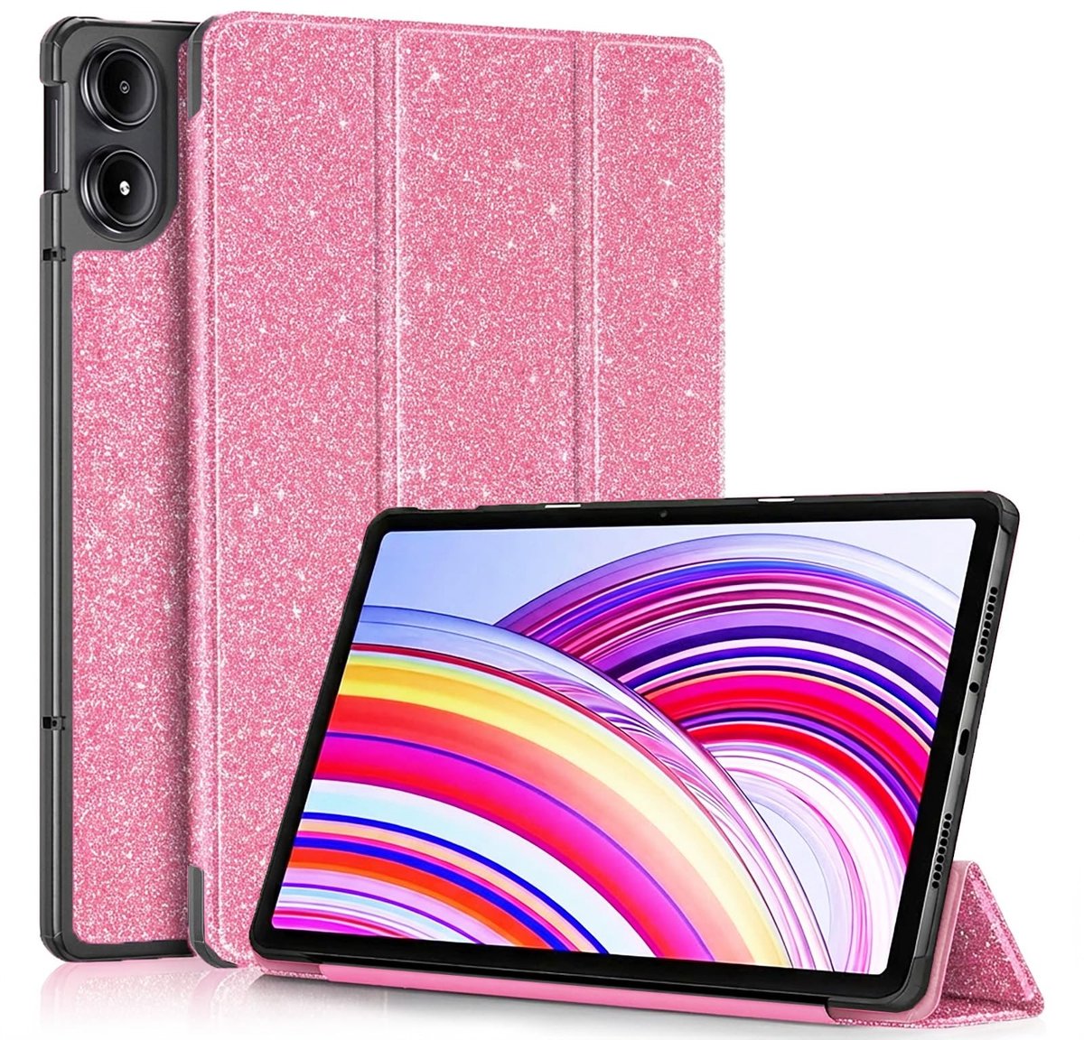 Elzusha - Hoes voor Xiaomi Redmi Pad 2 PRO 12.1 Inch met Glitter Roze