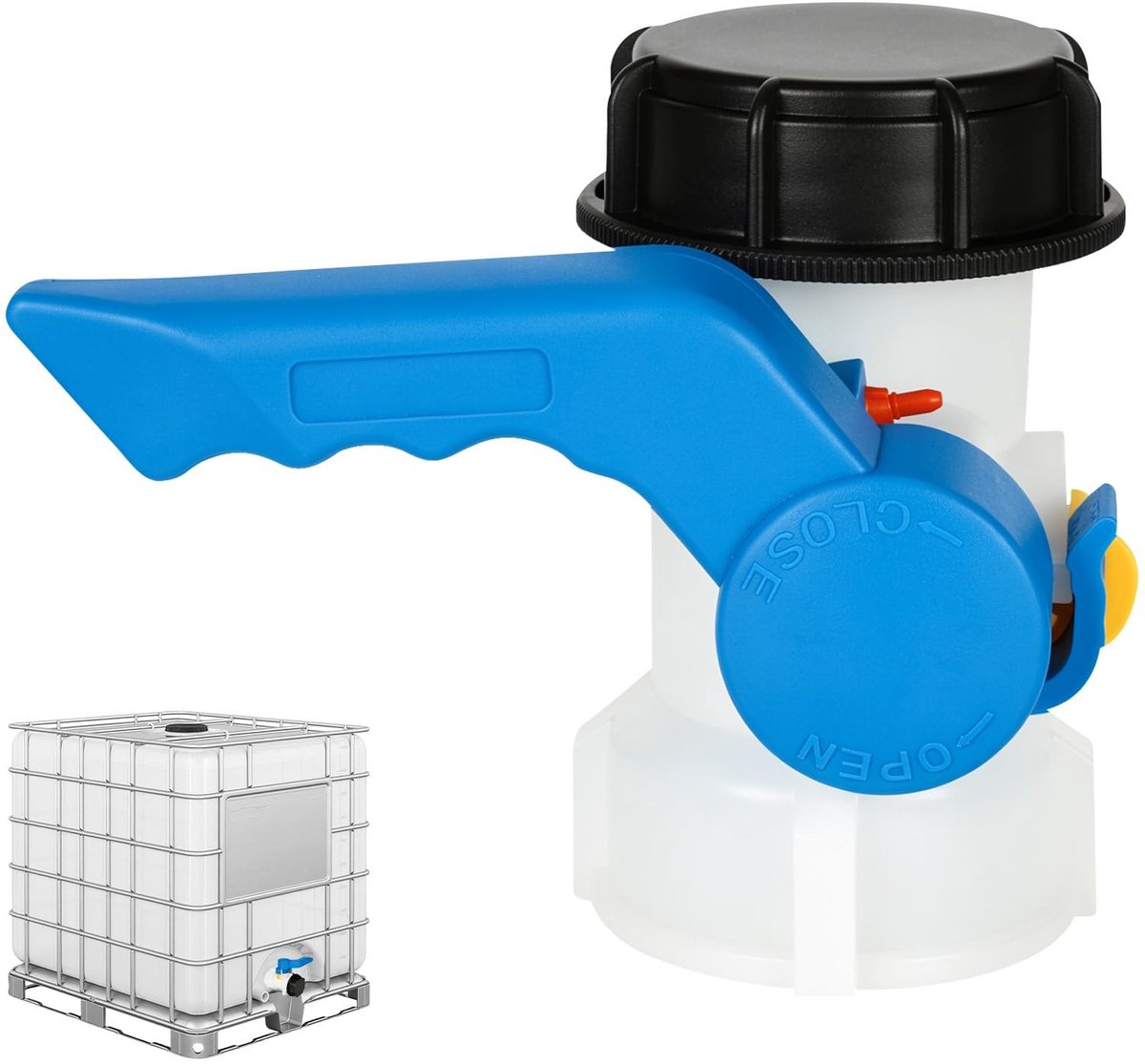 Elzusha - Set van 4 Slangkoppelingen met Regelventiel voor Tuin