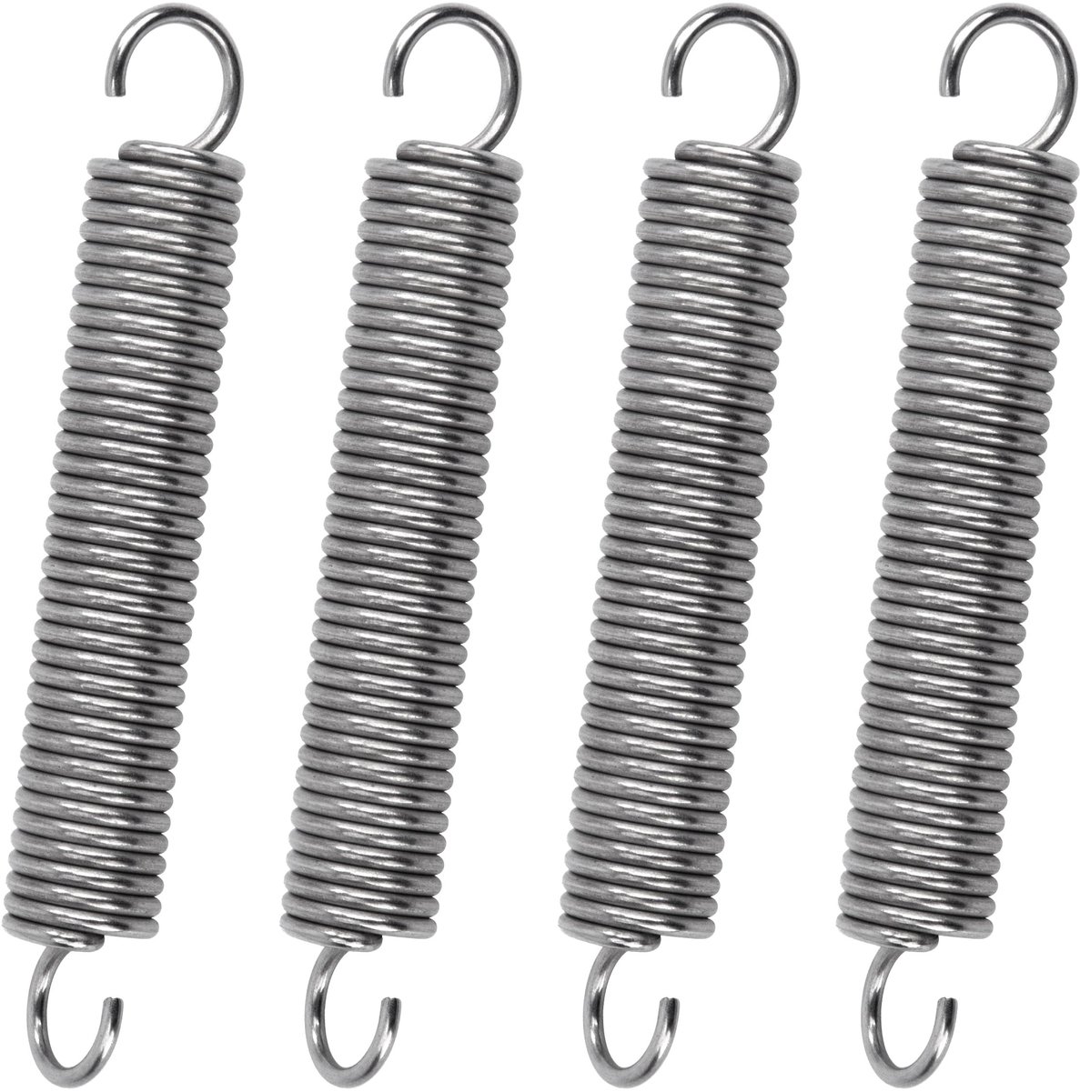 Elzusha - 4 Stuks Tension Springs met Haken van RVS 80 mm