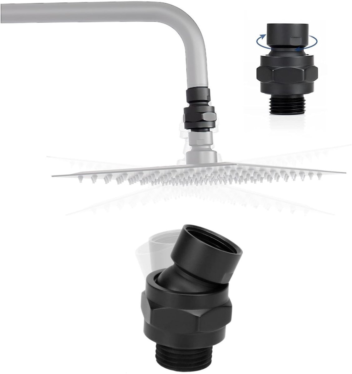 Elzusha - Douchekop Verlengstuk 360° Rotatable Adapter