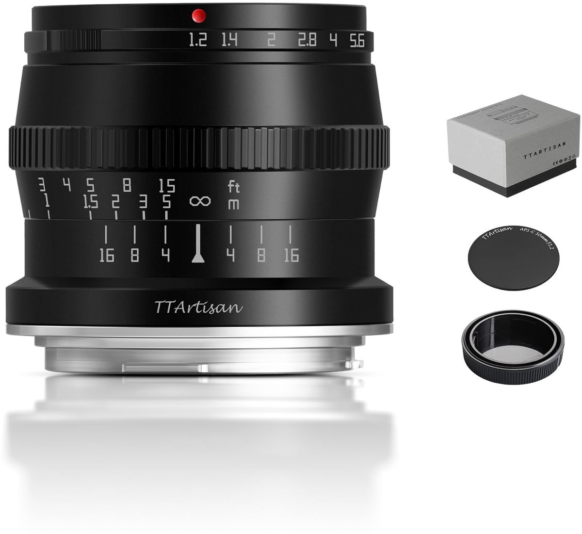 Elzusha - 50 mm f1.2 APS-C Handmatige Focus Prime Lens voor RF-Mount