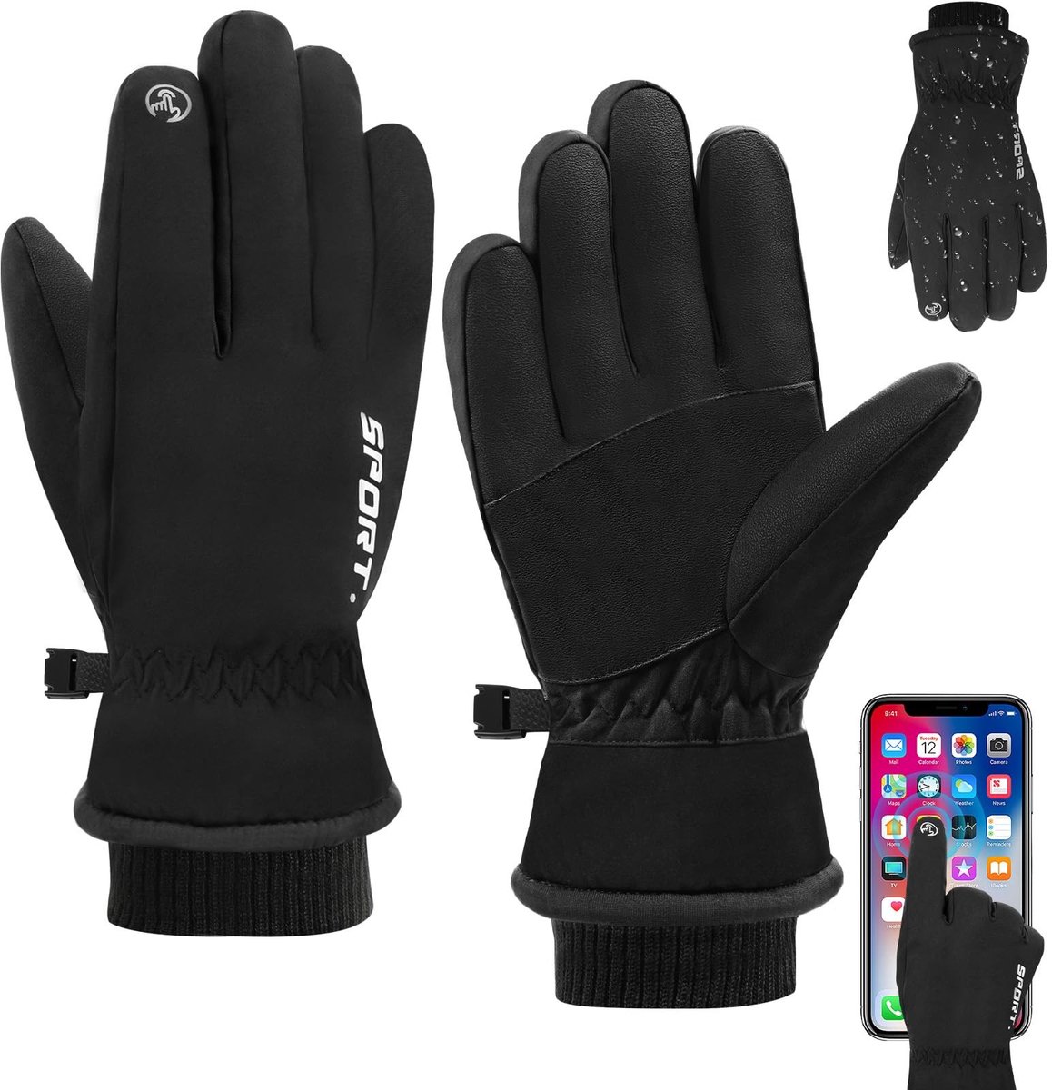 Elzusha - Winterhandschoenen voor Mannen en Vrouwen met Touchscreen Functionaliteit