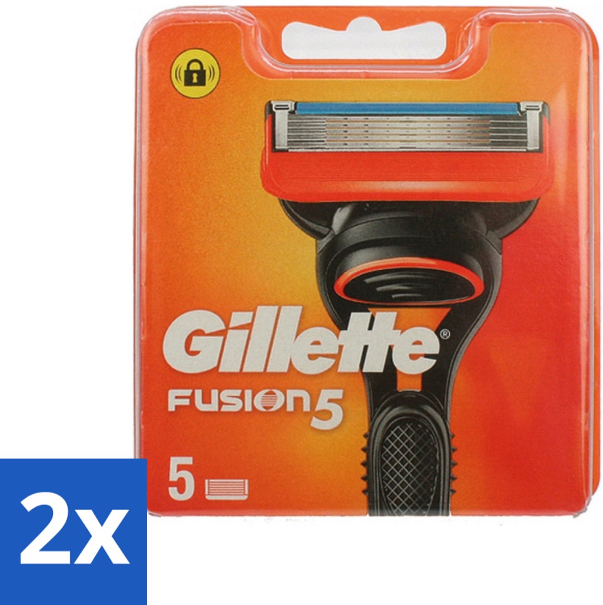 Gillette - Fusion 5 - Navulscheermesjes - 5 Navulmesjes - Voordeelverpakking - 2 stuks