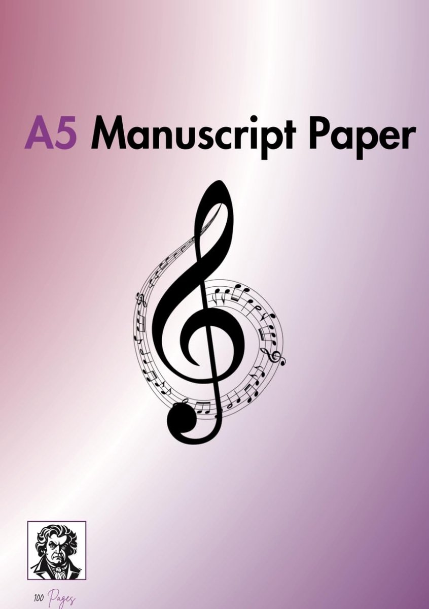A5 Music Manuscript Paper Book: For Composers, Teachers, and Students - ShopVlot