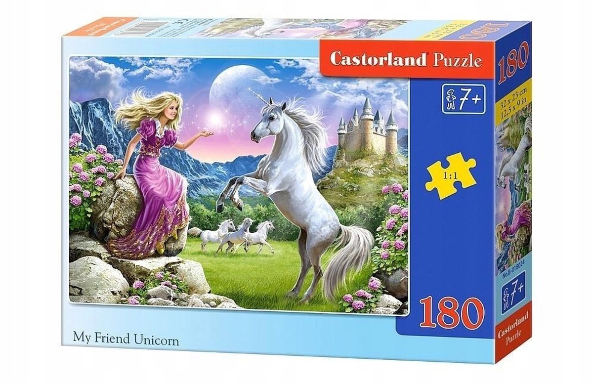 Merkloos 180-delige Puzzel 'Mijn Vriend Eenhoorn' - Logisch Spel