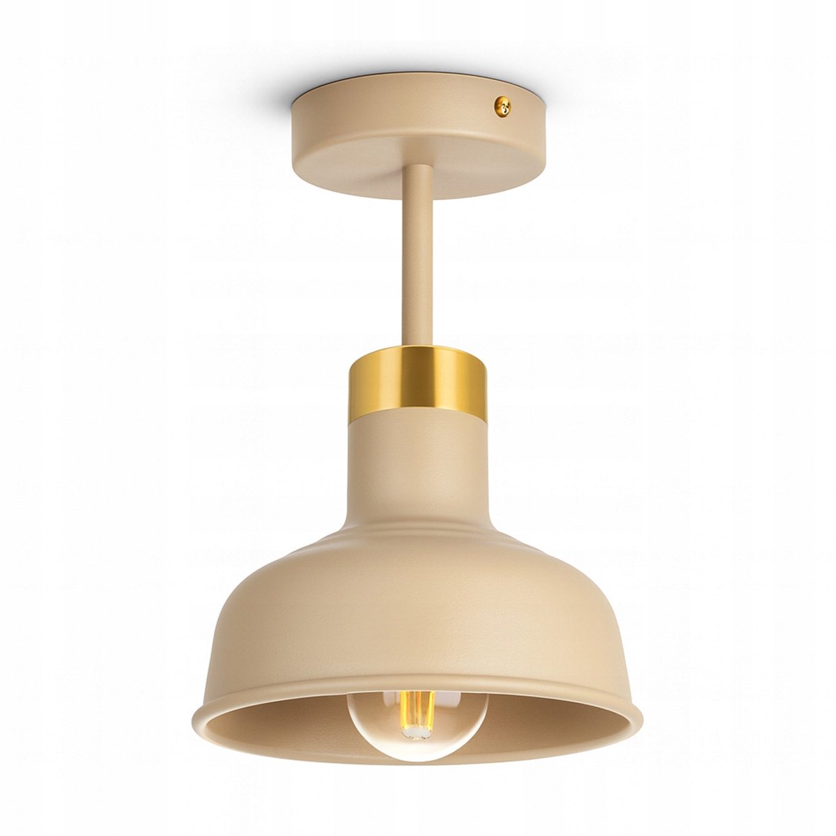 Luxe Plafondlamp Beige Goud E27 - Stijlvol en Modern