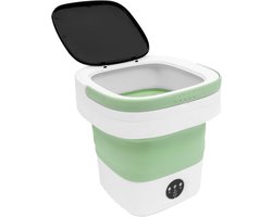 Mini Wasmachine - Opvouwbaar Model - Kleine Kleding Wassen - Met Centrifuge - 12 Liter - Groen