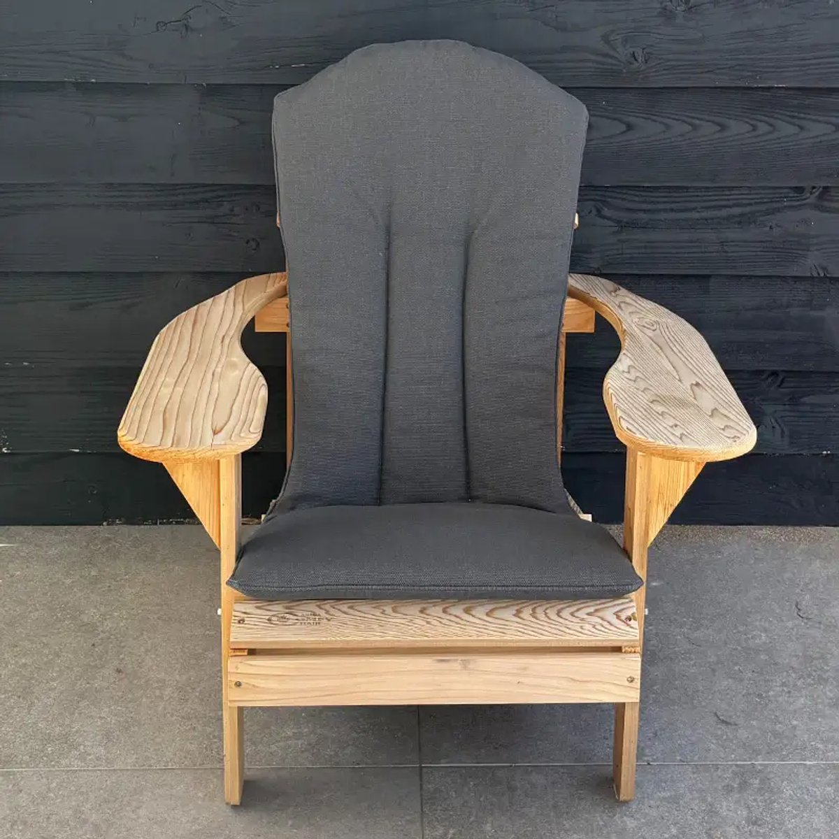 Origineel Adirondack Stoelkussen Donkergrijs/Antraciet | Speciale pasvorm | Blijft koel in de zon | Makkelijk schoon te houden | Adirondack Stoel Loungestoel Bearchair