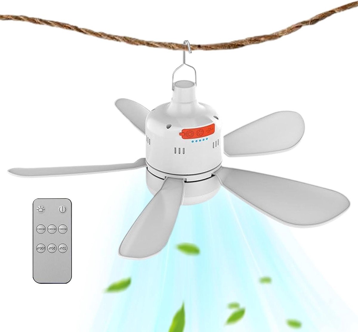 Tent Ventilator - Camping Koeler - Buiten Ontspannen - Met Afstandsbediening - 1.54 Pond - Wit