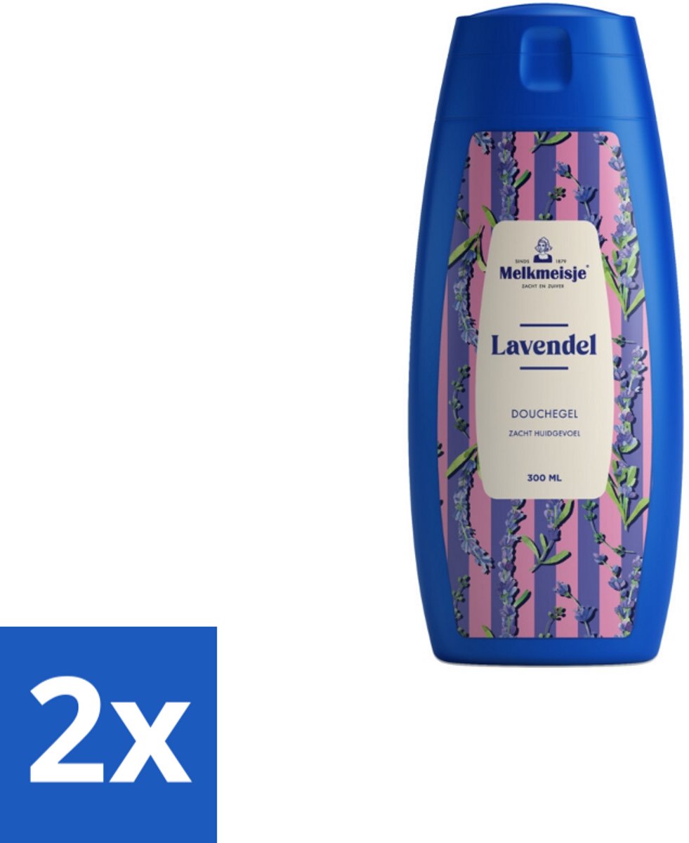 Melkmeisje – Douchegel – Lavendel – Zacht Huidgevoel – 300 ml - Voordeelverpakking - 2 stuks