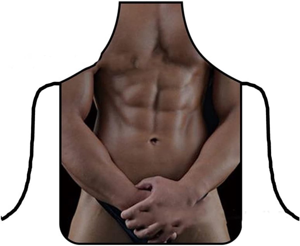 Grappige Keuken Schort voor Koppels, Sexy en Humoristisch Schort voor Barbecue Feesten, 24 x 20 Inch