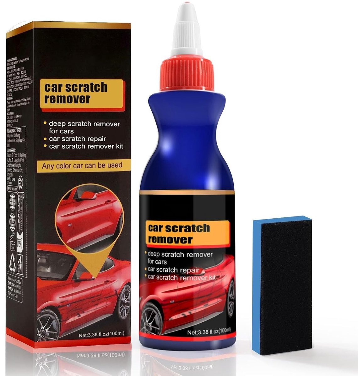Snelwerkende Krassenverwijderaar voor Auto's - 100 ml Herstelpasta voor Autolak, Krassen en Vlekken op Diverse Oppervlakken