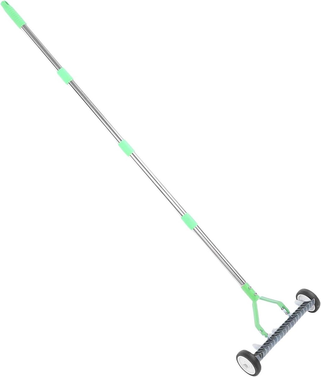 Riethark Gazon - Tuinhark Bodem - Gazon Onderhoud - Roller Ontwerp - 2.23 kg - Zwart