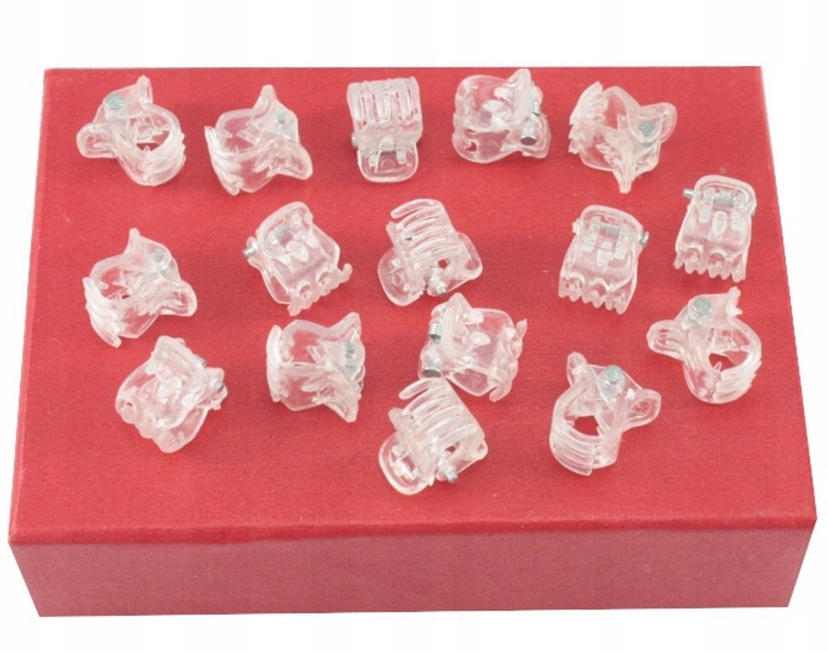 Transparante haarclips Kikker 1,5 cm - 15 stuks