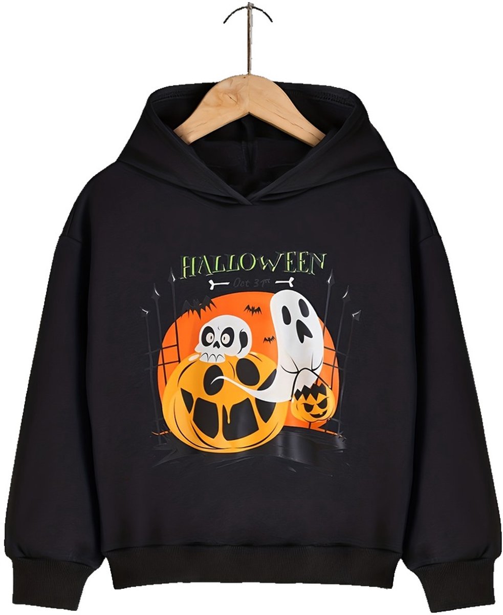 Currero Hoodie Jongens Warme Hoodie Met Capuchon Comfortabele Sweater Casual Trui Pullover Jongenstrui 10 Jaar Pompoen