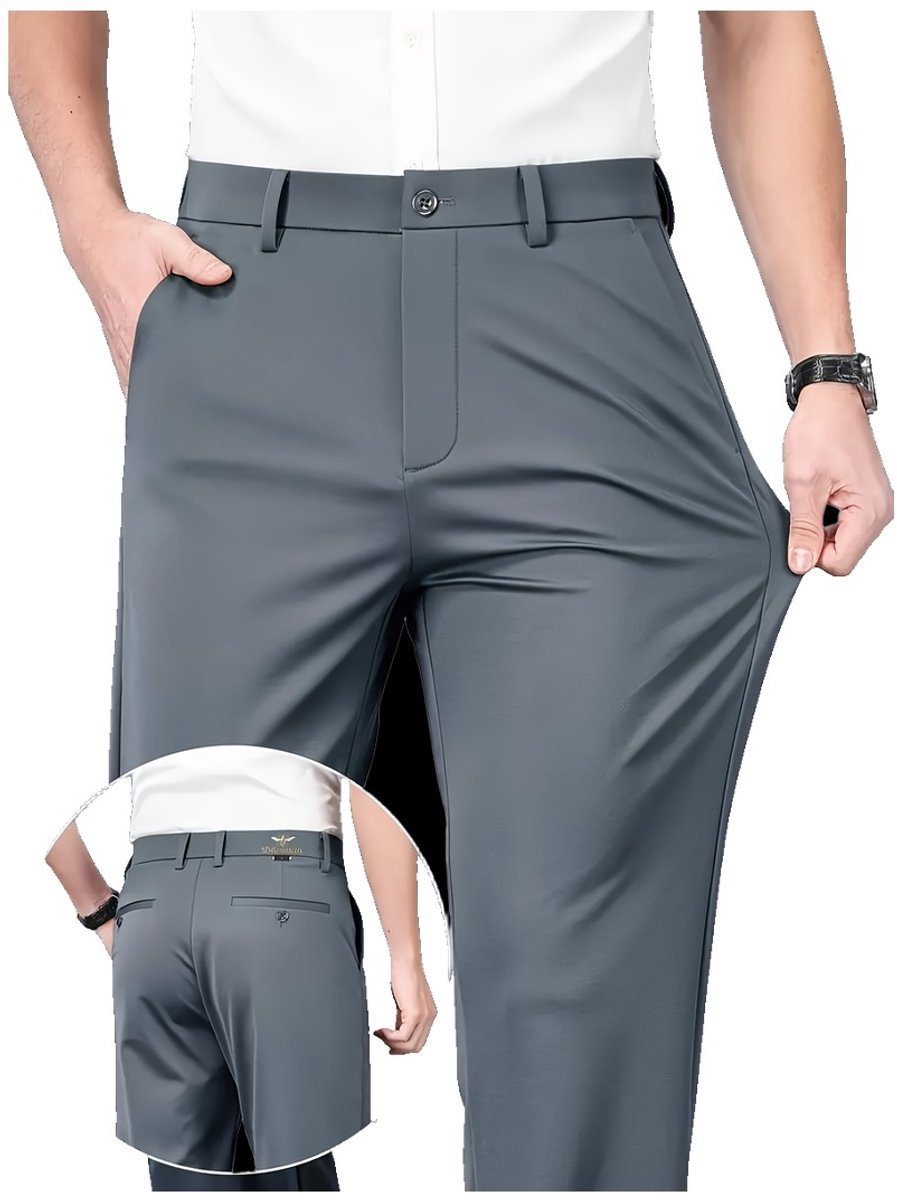 Currero Comfortabel Golfbroek Heren Golfkleding Nette Pantalon Mannen Broek Outfit Chino Donkergrijs XXS