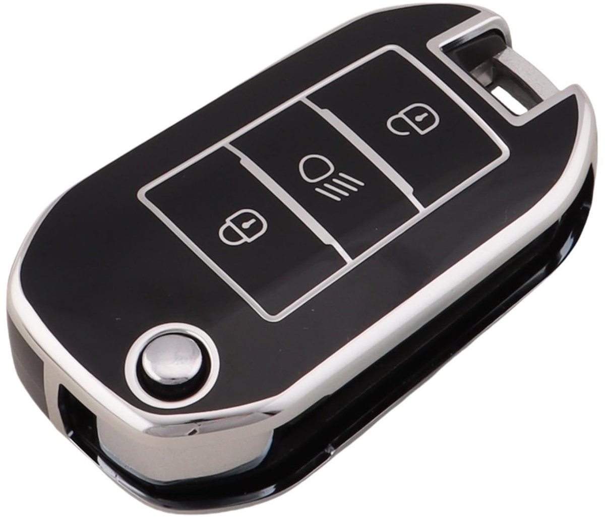 OTMIK Autosleutelhoes, TPU-hoes compatibel met Citroën C5 C3 C4 C8 Berlingo Peugeot Partner Rifter 208 308 508 407 - ShopVlot