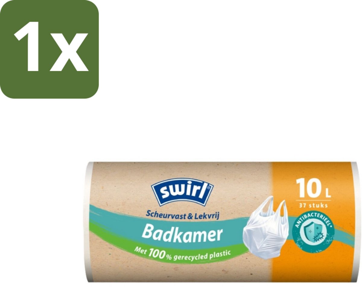 1 x Swirl – Vuilniszakken – 10 L – Handvatten – 37 zakken - Koffiezetapparaat
