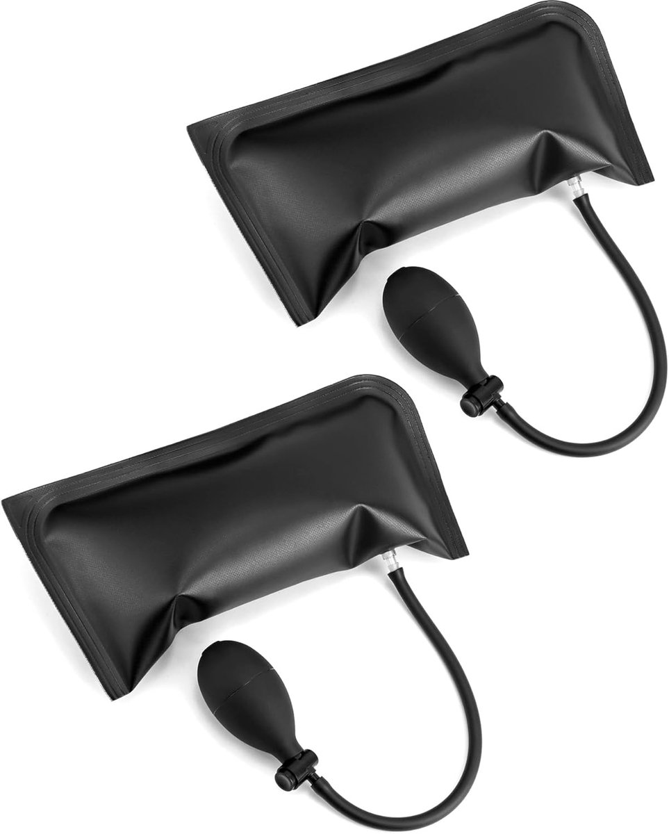 QWORK® 2 stuks montagekussens, hefkussens, luchtkussenheffers, belastbaar tot 200 kg (grote rechthoek). - ShopVlot