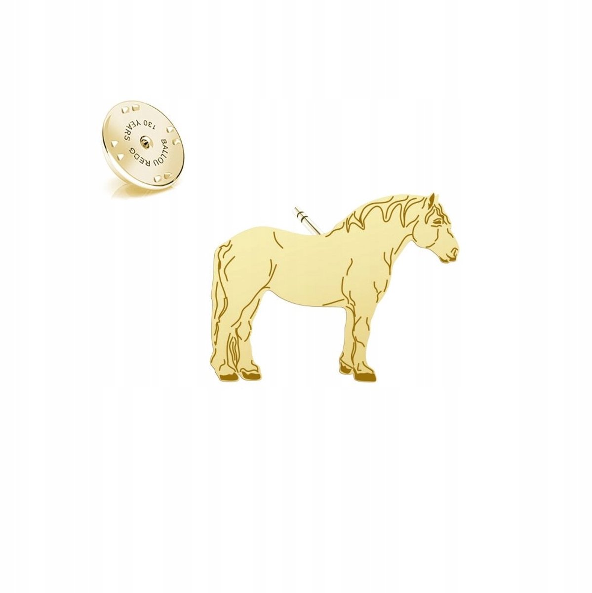 Gouden Paard Speld 925 Sterling Zilver - Luxe Dames Sieraden