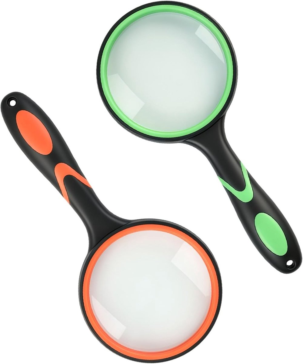 Vergrootglas kind - Vergrootglas - Groen - 75 mm - Echt Glas - Voor Kinderen en Senioren