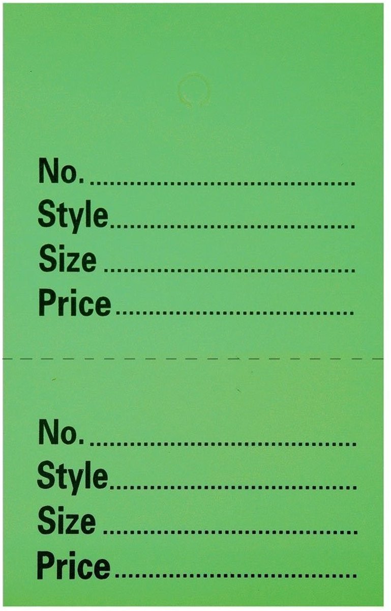 Elzusha - 1000 Onbedrade Perforatie Labels voor Prijsmarkering