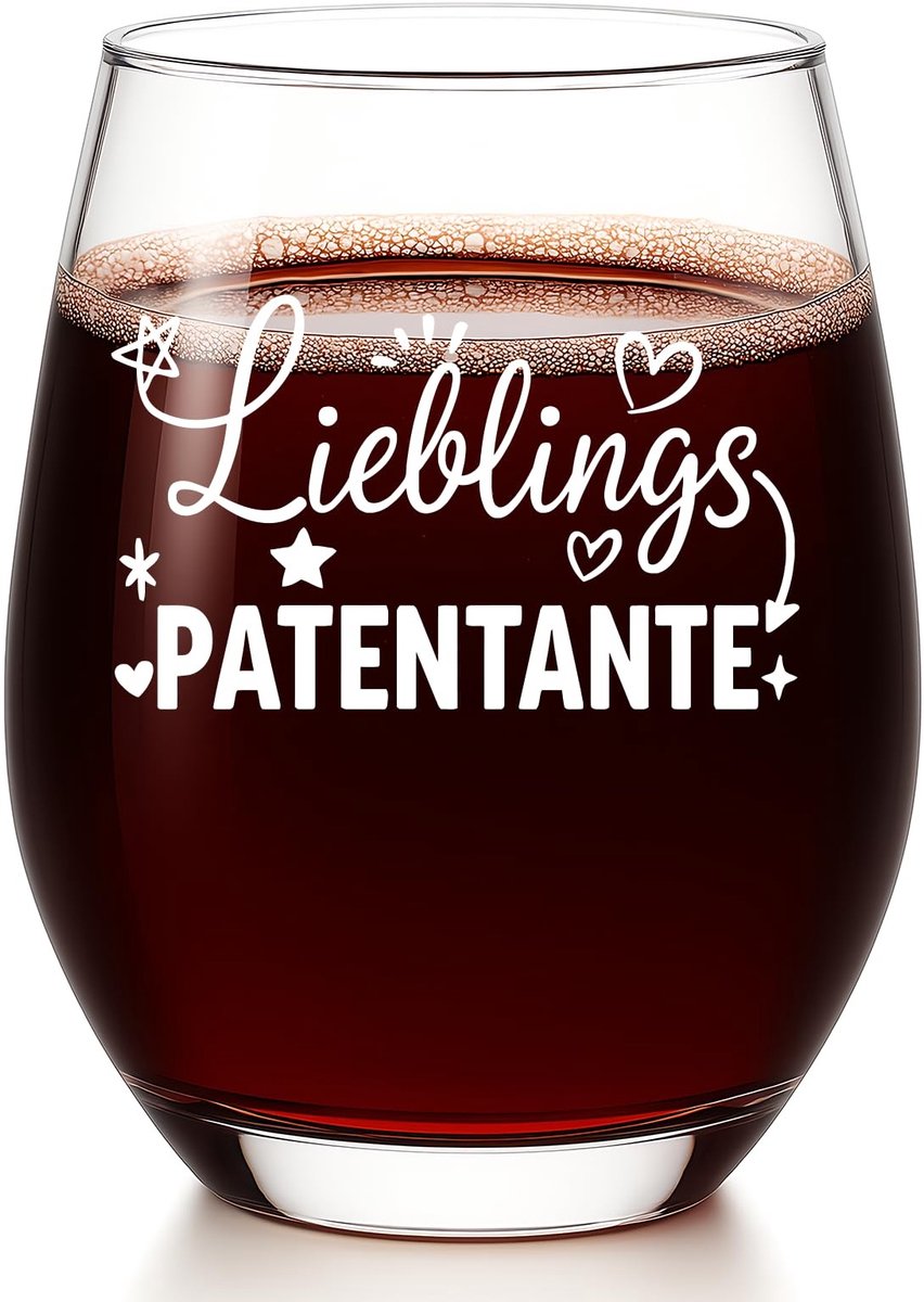 Elzusha - Wijnglas - Cadeau voor Peettante - Kleur Favoriet Patentante