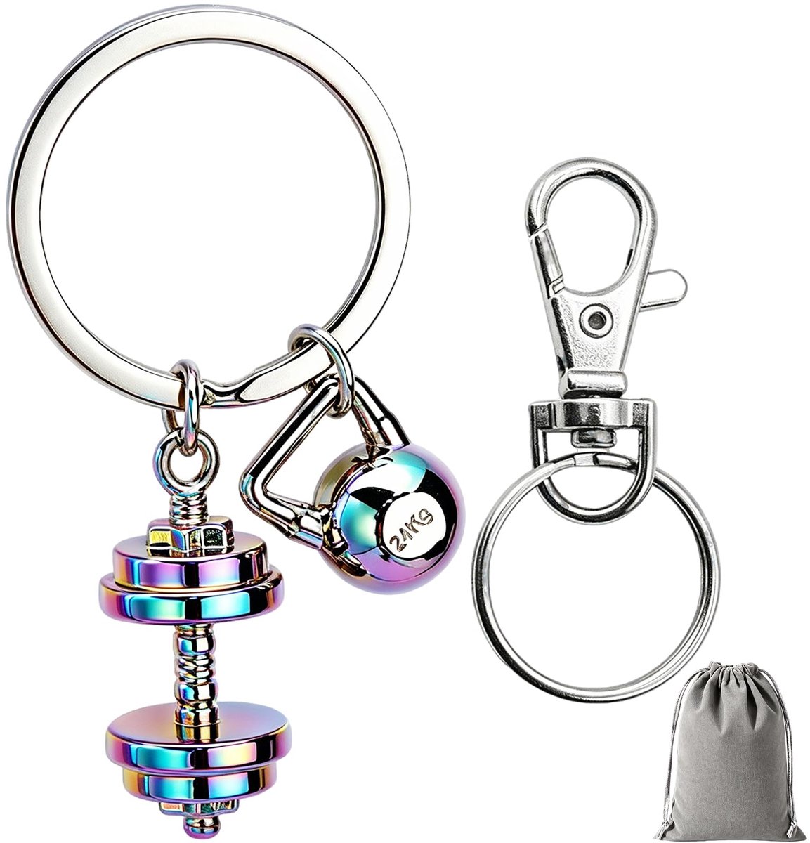 Elzusha - Kettlebell Sleutelhanger - Sportaccessoire voor Fitnessliefhebbers