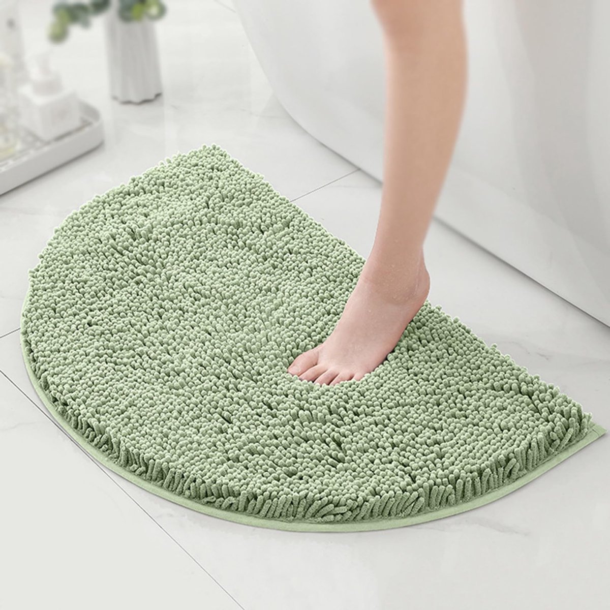 Elzusha - Badmat - Zacht en absorberend - Antislip - Groen 40 x 60 cm