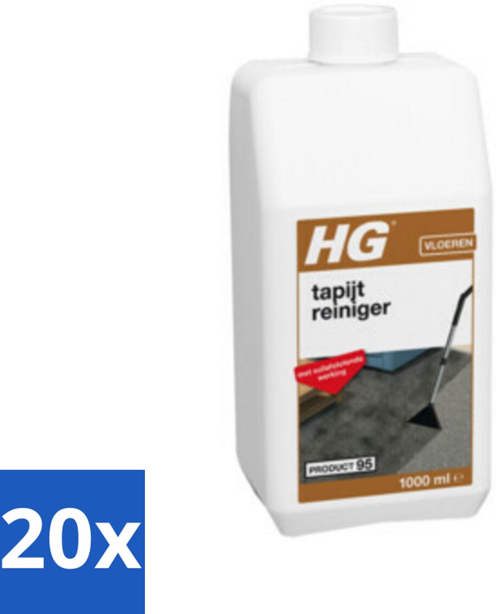 20 x HG Tapijtreiniger 1 liter - Tapijtreiniger - Vuilafstotend - Tapijt Reinigen - Tapijt Beschermen - Tapijt Herstellen