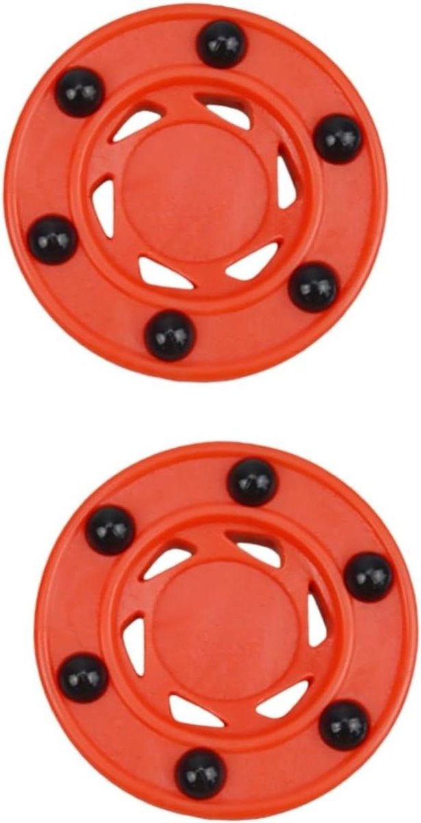 Rolhockey Pucks - Oefen Ballen - Sport Training - Schokbestendig Kernmateriaal - 7.5X2.5CM - Rood