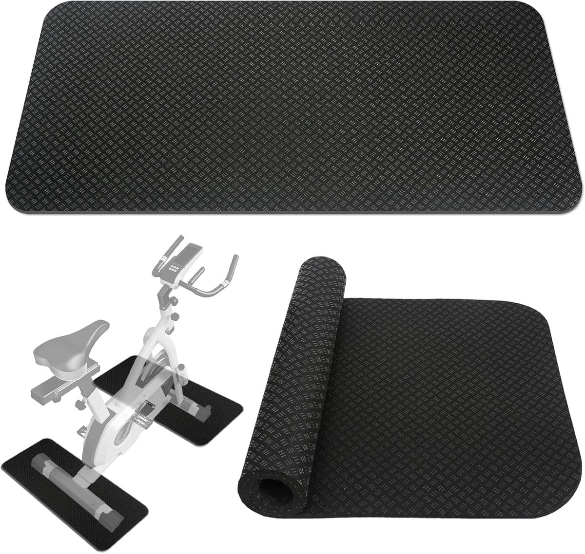 Dubbelzijdige Siliconen Antislip Vloerbeschermingsmat - 2 Stuks - Schokbestendige Onderlegger voor Fitnessapparatuur, Loopband en Sportuitrusting
