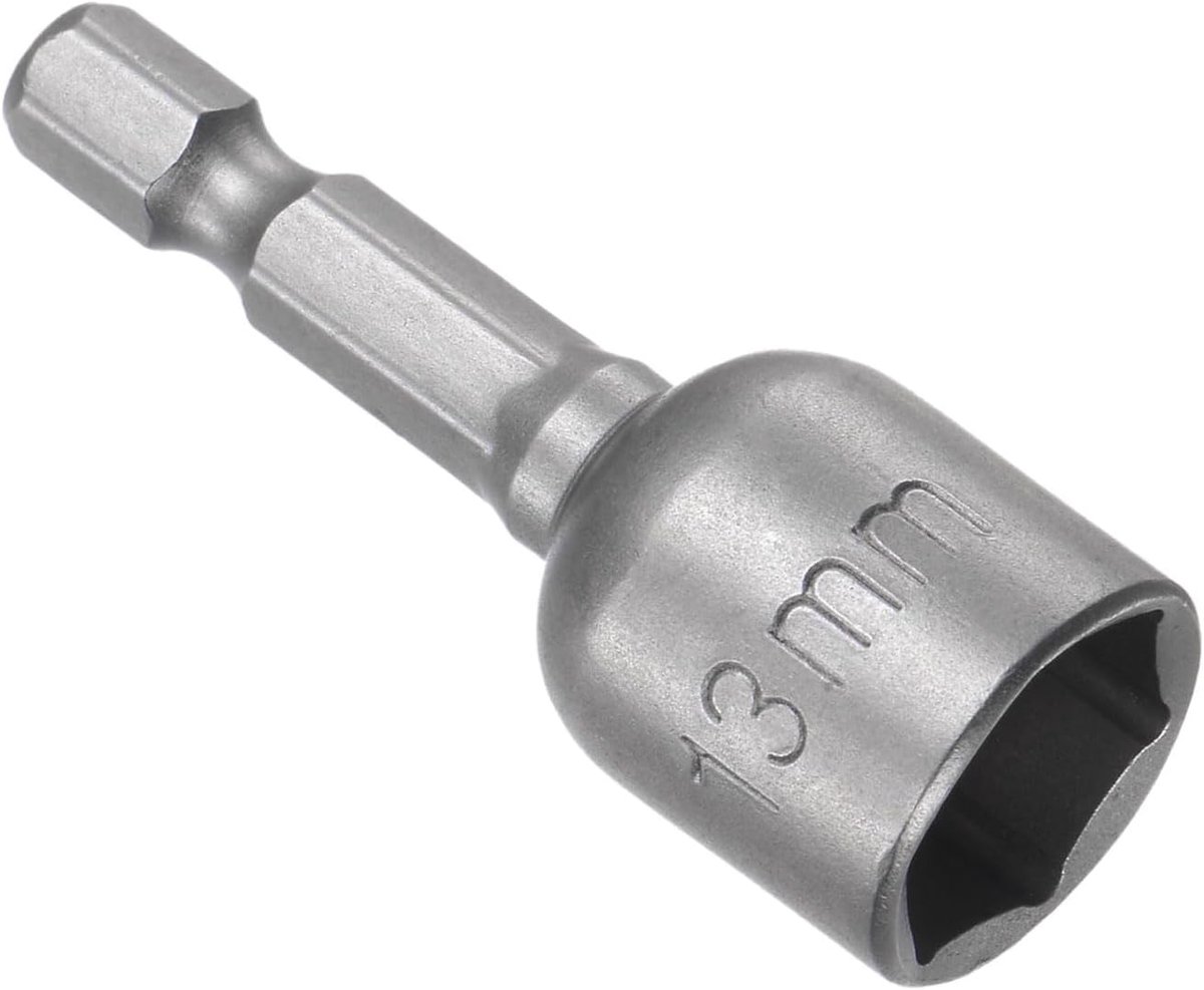 Moer Setter Driver Bit, 13 mm Metrisch 48 mm Lengte 0,6 cm Shank, CR-V Magnetische Rechte Schacht Setter Boren - (Toepassingen: voor Auto Reparatie)
