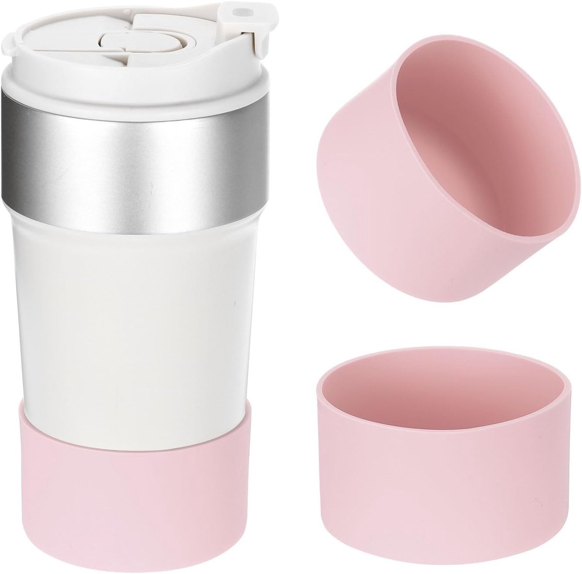 Siliconen laars voor waterfles 680 g, 2 stuks anti-slip waterfles beschermende mouwen bodembedekking voor waterflessen accessoires, roze
