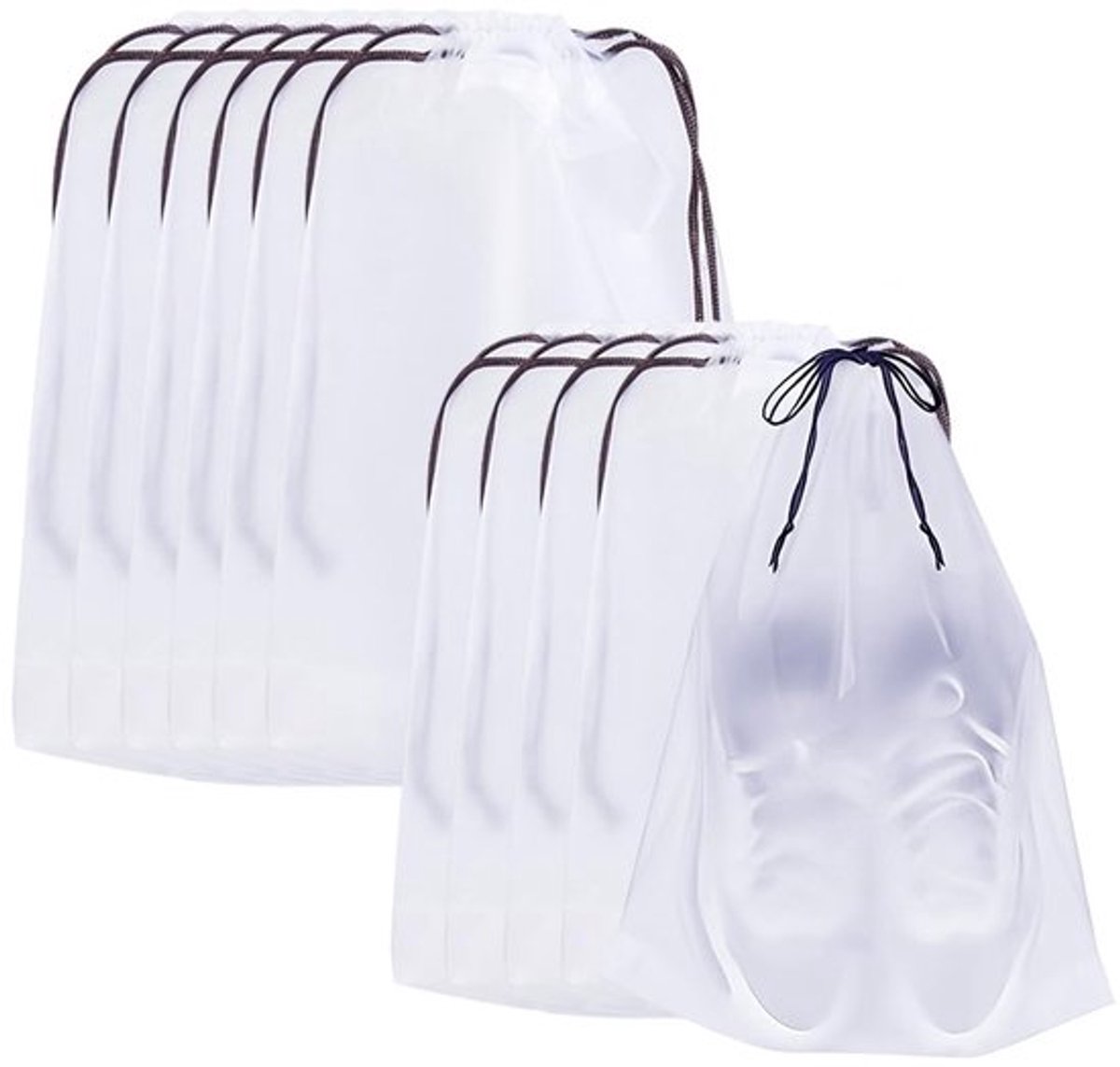 Schoenenzakken Waterdicht - Opbergtas voor Schoenen - Transparant - Duurzaam - 6 Delen - 30 x 40 cm / 25 x 35 cm