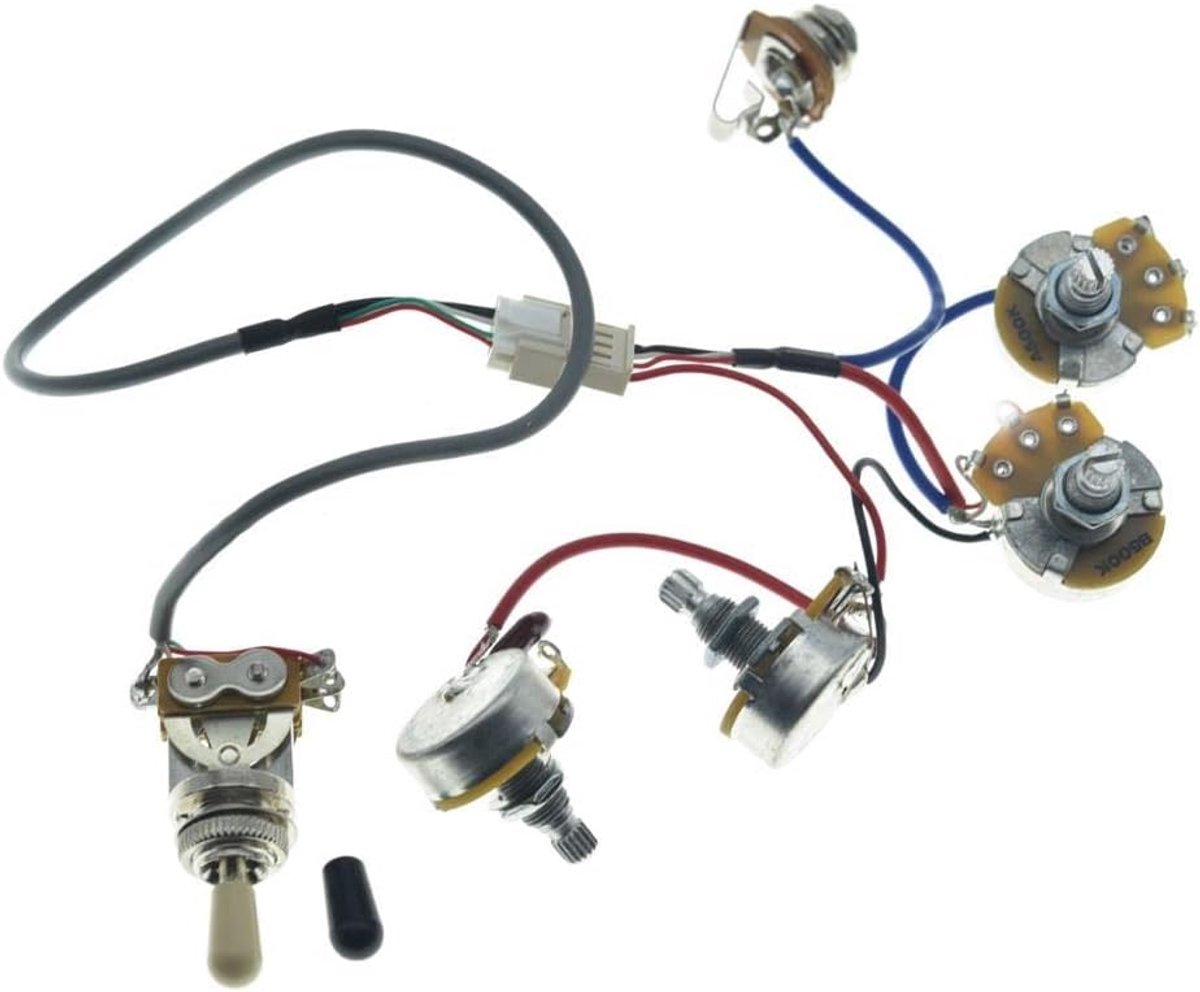 Voorbedrading Kabelboom Humbucker Solderless Kabelboom 2V2T met 500 K Potten en 3 Manier Toggle Switch Voor LP Standard Series