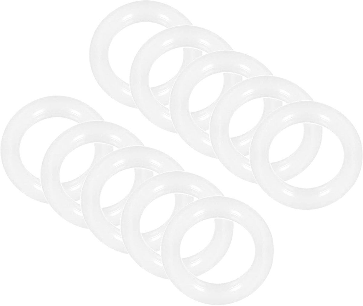 O-ringen sluitring afdichting x 10 stuks sluitring ronde platte afdichtring voor glazen deurgreep transparant