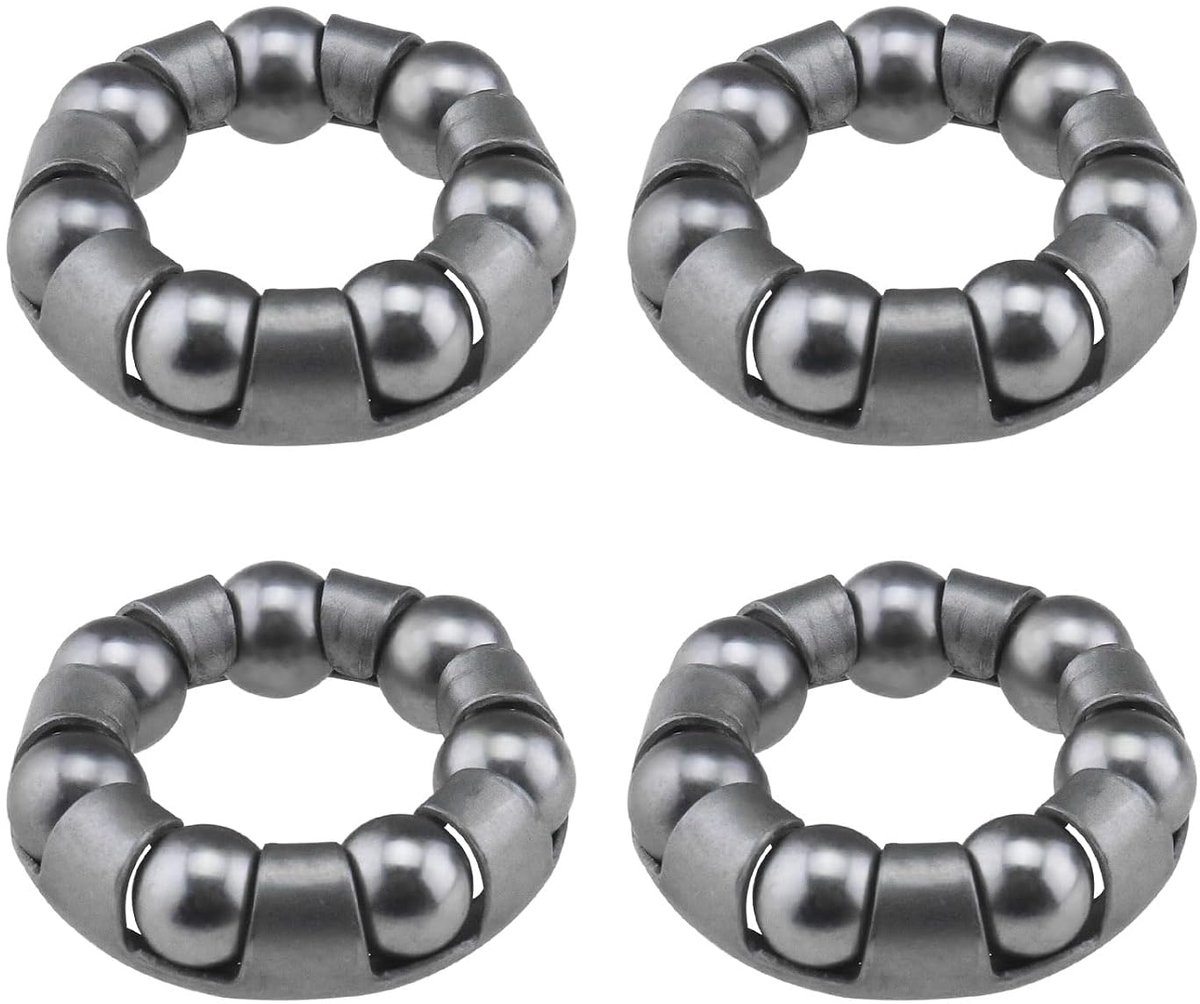 4-delige fietskogellagerhouder 7 kogels Fietsreparatie-accessoires Kogellagerkooi Fietslager voor fietsvoorwiel Kogellagerbeugel, 6,35mm X 7 kogels