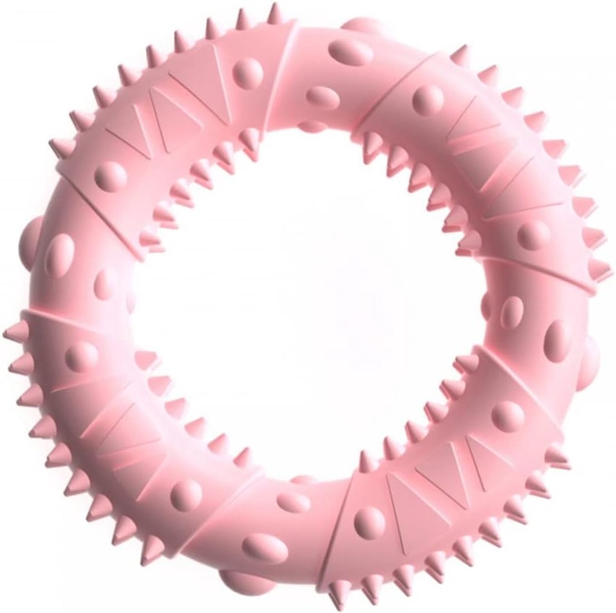 Hondenspeelgoed, rubber, kauwring, ø 12 cm, leuke ring, stabiele speelse tandverzorgingsring, speelgoed voor puppytanden