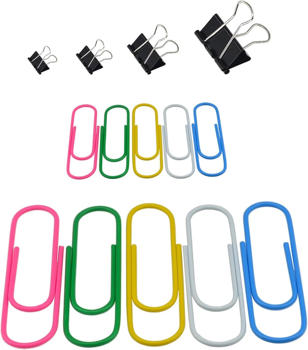 45 PCs Metalen Bindband Clips voor Office Bestanden en Gekleurde Document Clips
