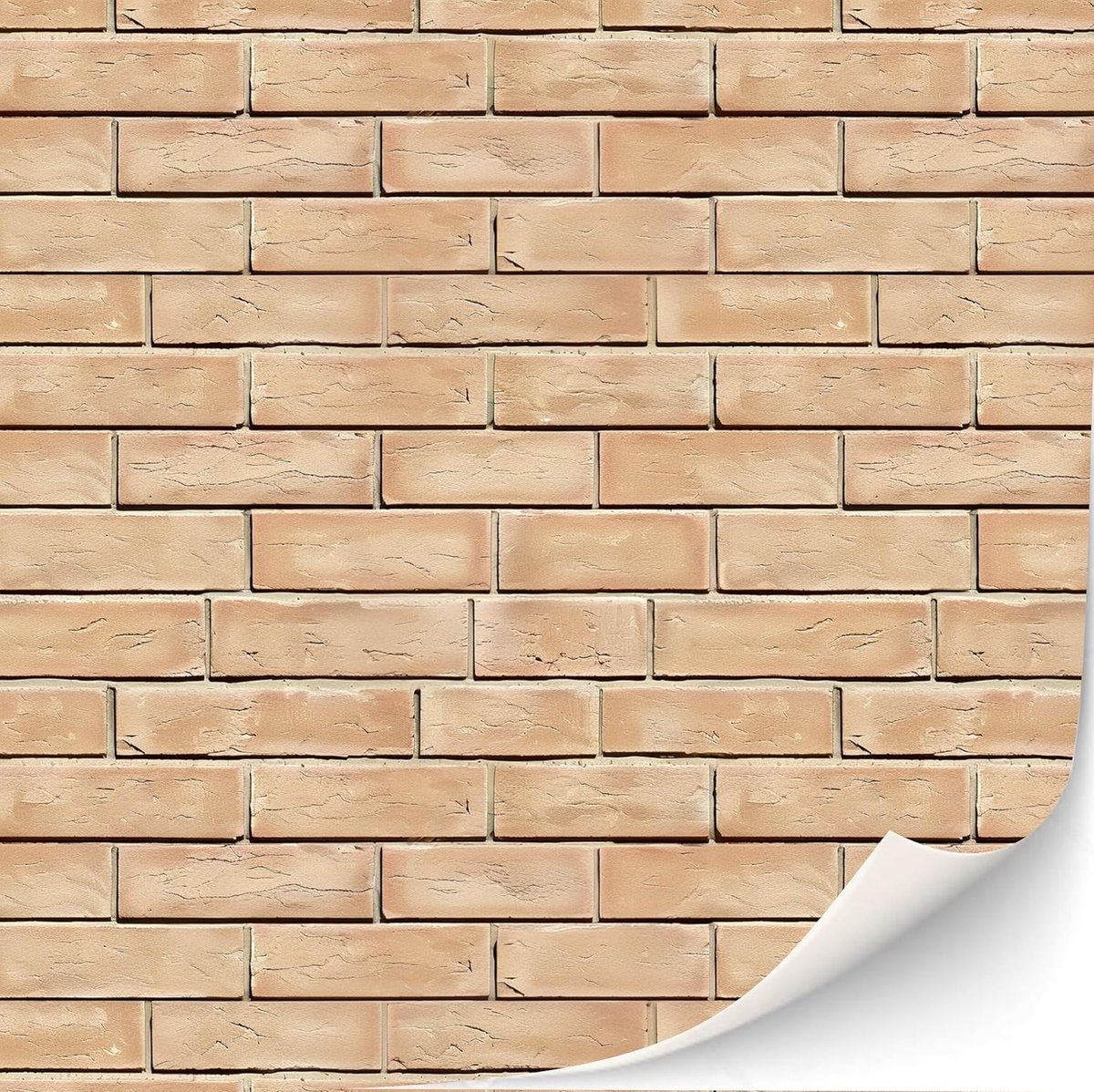3 vellen zelfklevende wandbekleding voor poppenhuis 1:12 schaal (crèmekleurige bakstenen 2)