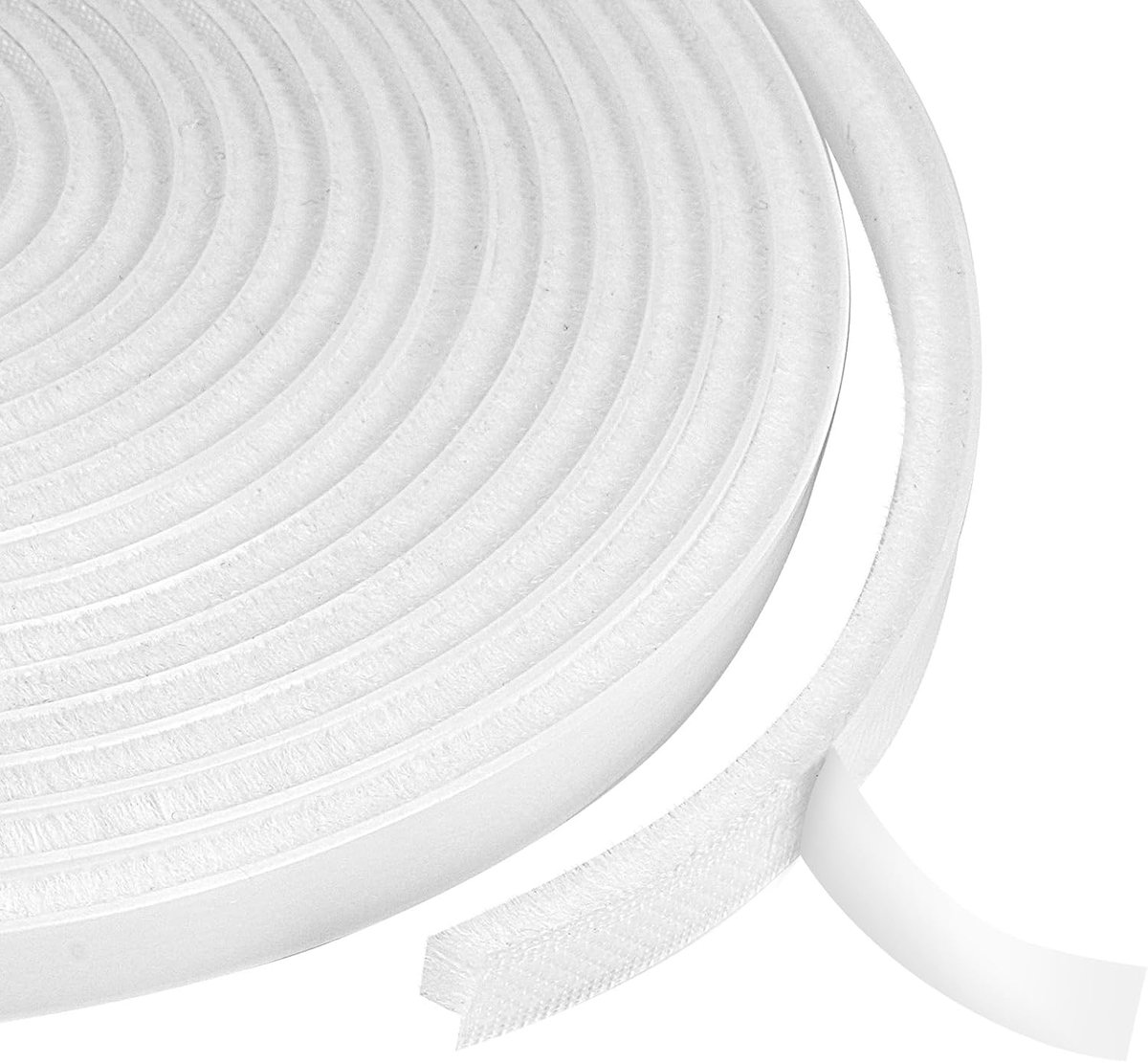 Borstelafdichting voor schuifdeur, borstelafdichting Polypropyleen, 9 mm (B) x 5 mm (D) x 6 m (L) Zelfklevende Borstelafdichting voor deur voor isolatie en bescherming tegen de wind, Wit
