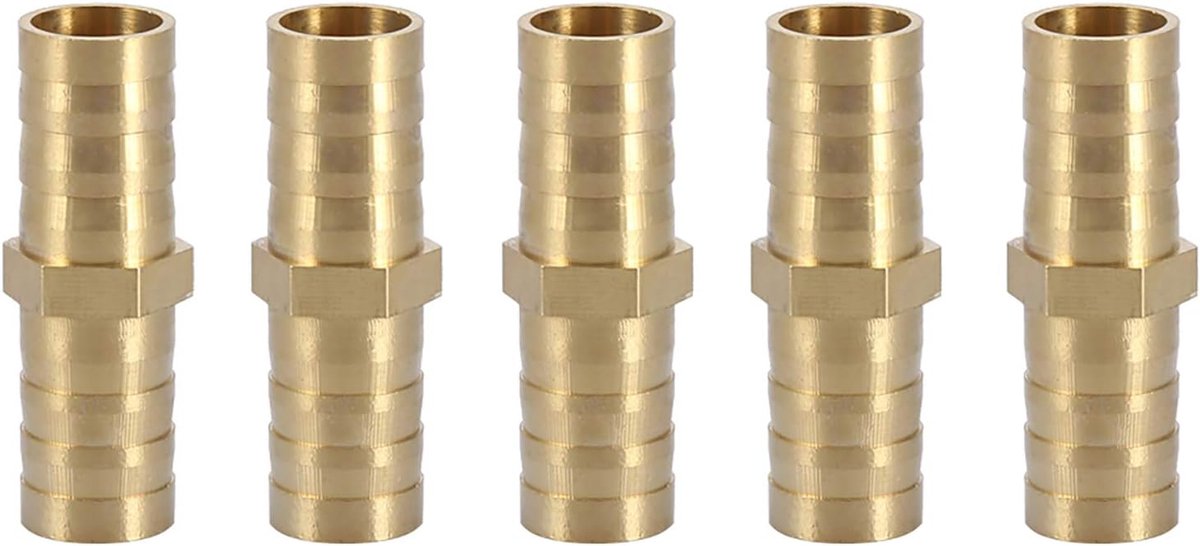 12mm messing slangverbinder Rechte 2-weg pijpverbinder koppeling met prikkeldraad