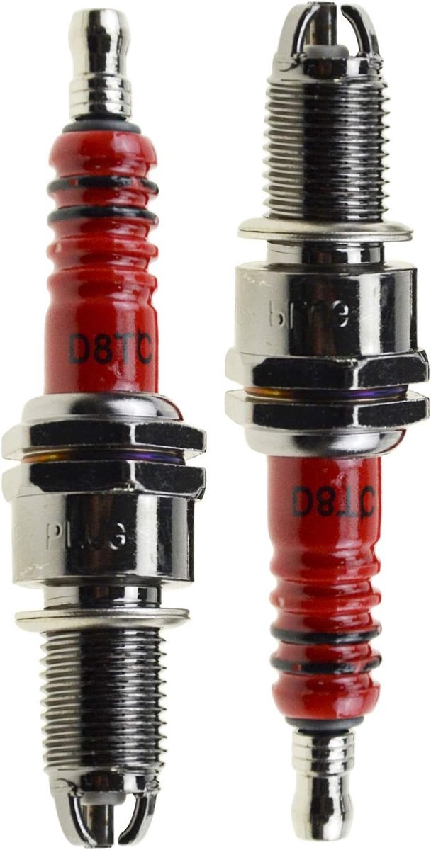 D8TC Bougie met 3 Elektrode Vervanging voor 4 Takt 125cc 150cc 200cc 250cc ATV Dirt Bike Go Kart Bromfiets Scooter Pak van 2