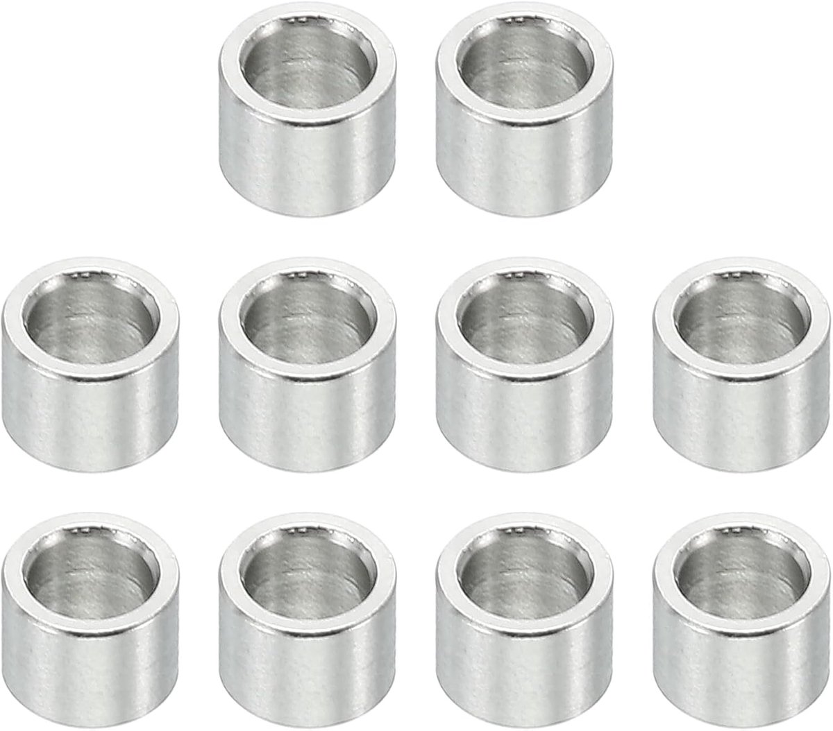 M4 roestvrijstalen afstandhouders, 10 stuks metalen afstandhouders roestvrij staal 4,1 mm ID x 6 mm OD X4 mm L roestvrijstalen afstandhouders schroef afstandhouder ronde voor 5/32" of M4