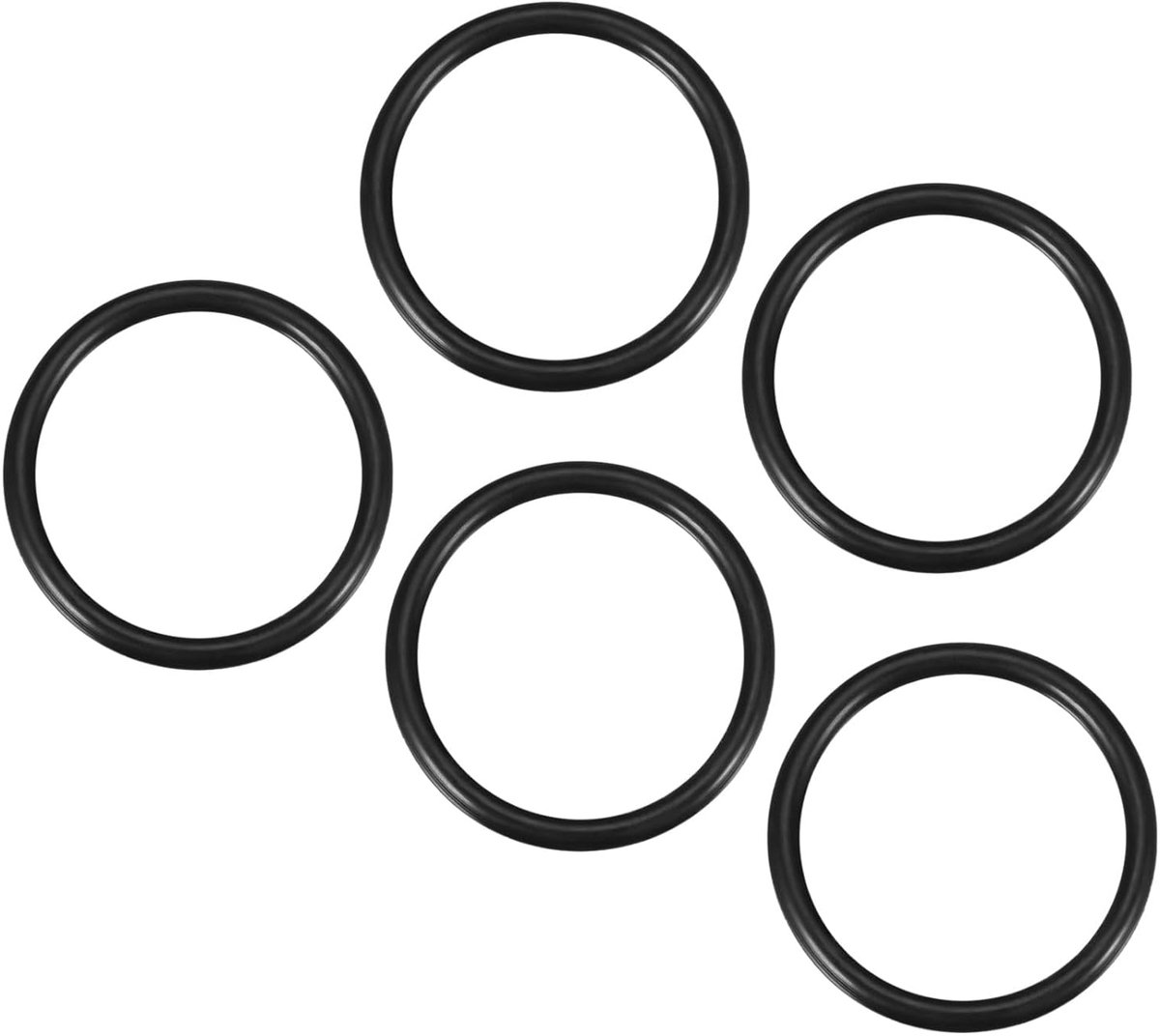 50 mm x 40 mm x 5 mm nitril-rubberen afdichtingen x 5 stuks ronde afdichting voor kraan loodgieterswerk reparatie afdichting verbinding [zwart]