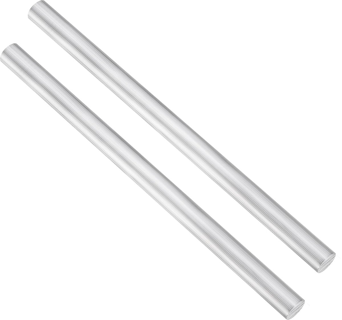sourcing map 2 stuks aluminium massief ronde staaf lathe bar 15 mm x 250 mm DIY vaardigheid gereedschap