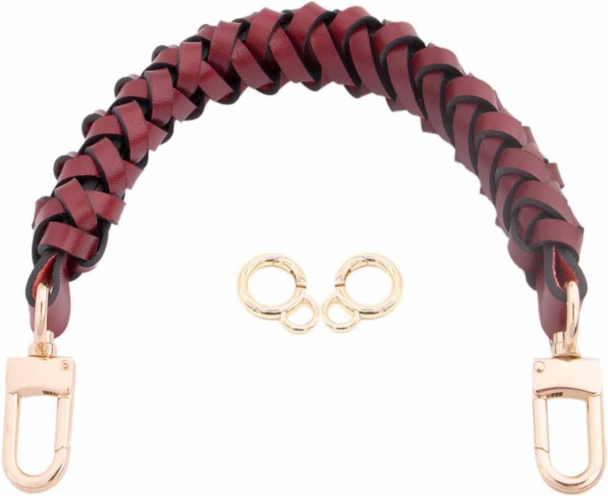 handgrepen voor tassen, gevlochten handvat, solide, korte riem voor tassen arty, neonoe, Beaubourg Hobo handvat van echt leer met sluiting