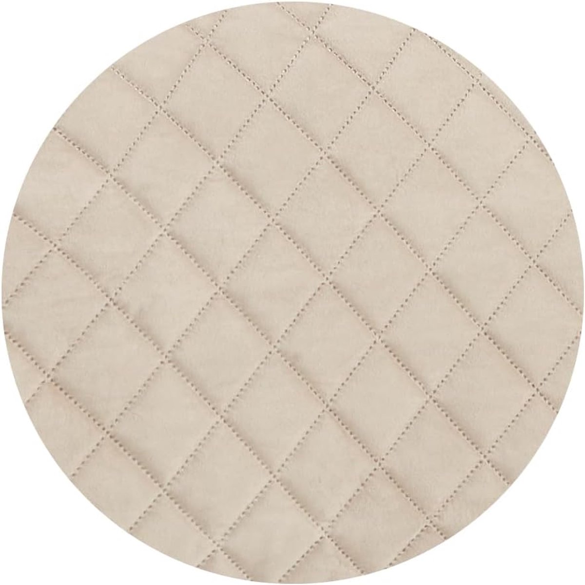 Tafelrok, gestoffeerd, beige, tafelrok, rond, 110 cm
